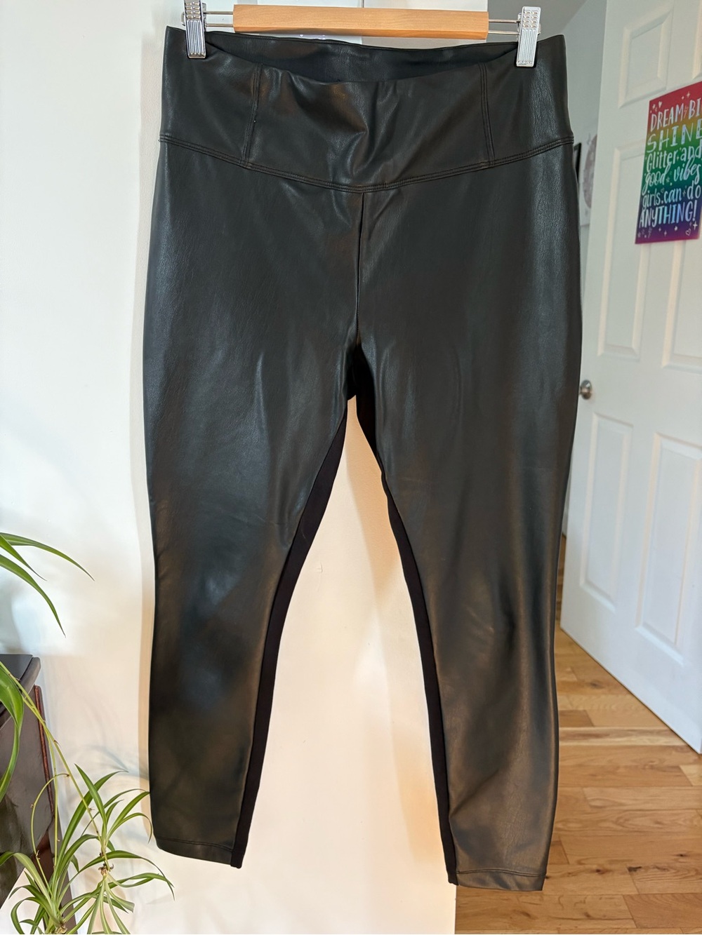 Black Faux Leather Leggings